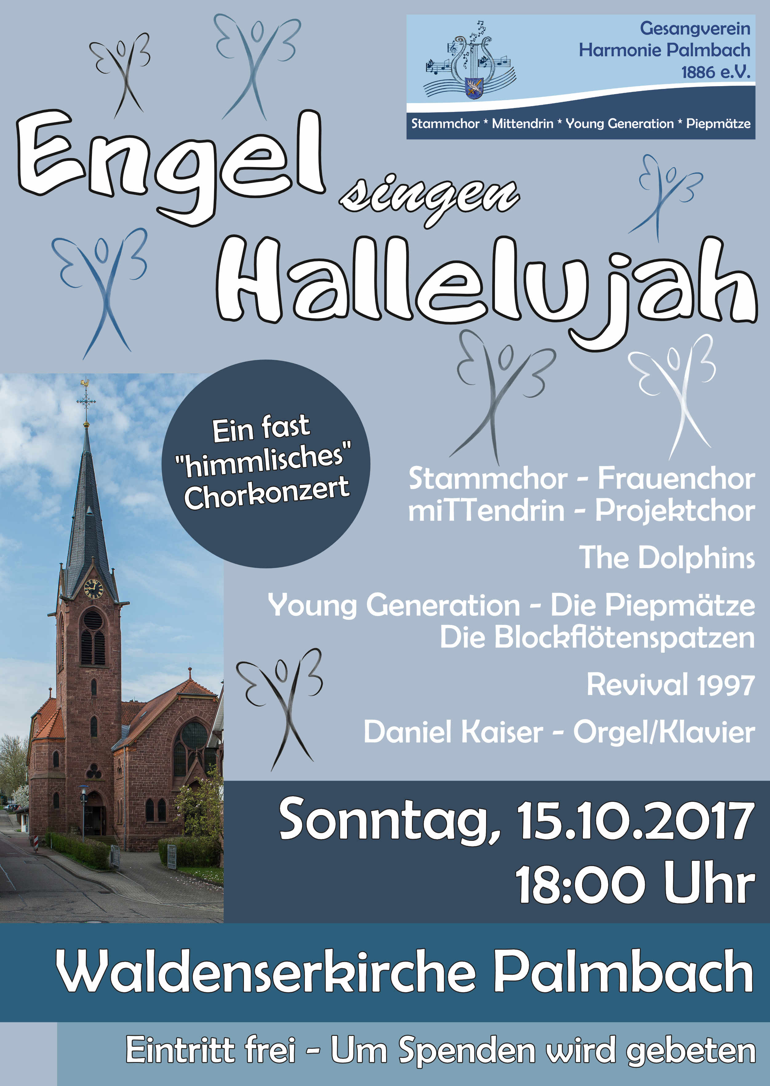 Plakat Engel singen Hallelujah