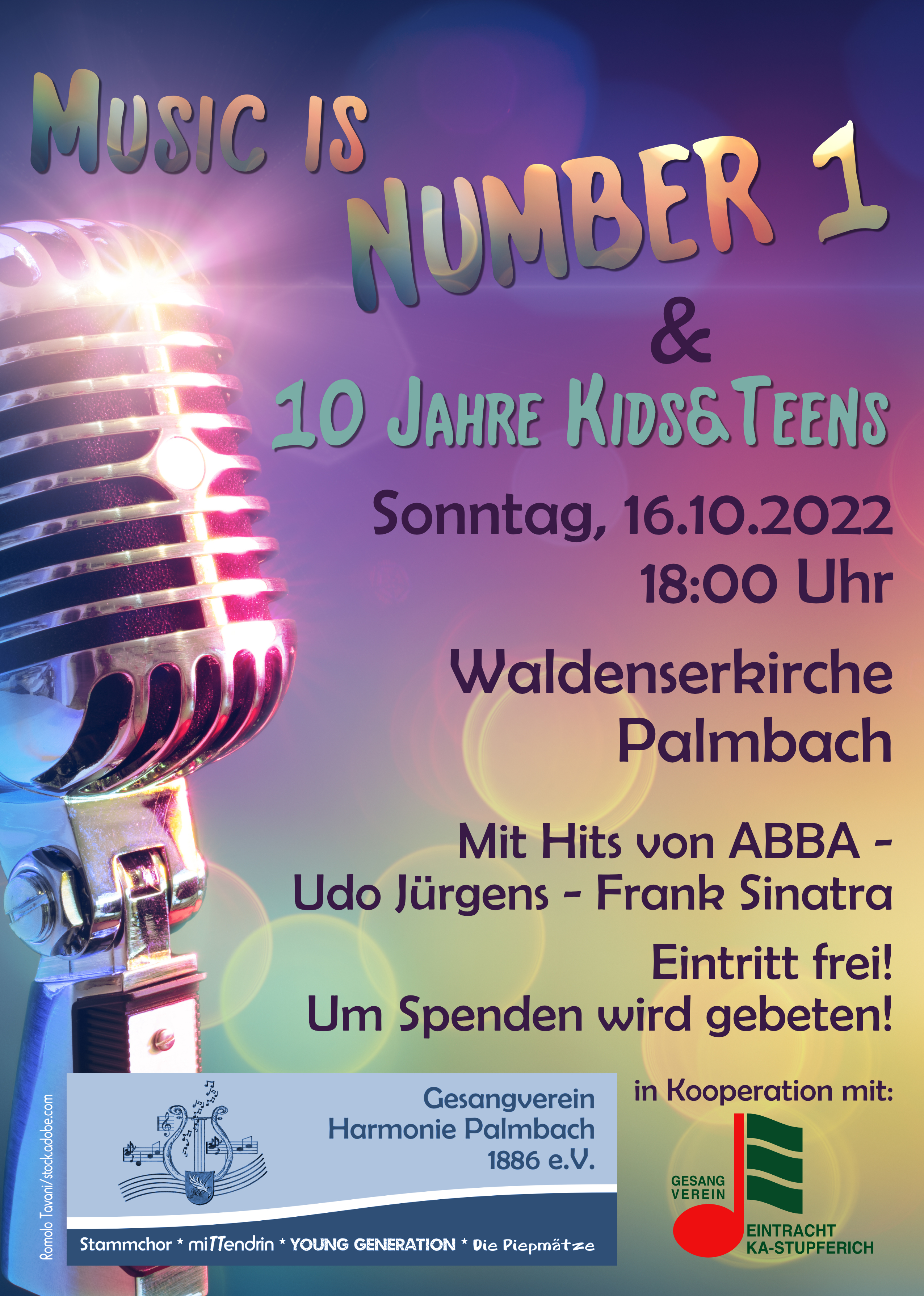 Music is Number One - 10 Jahre Kids&Teens - Konzert in der Waldenserkirche / Foto: Beatrix Raviol/Romolo Tavani/stock.adobe.com