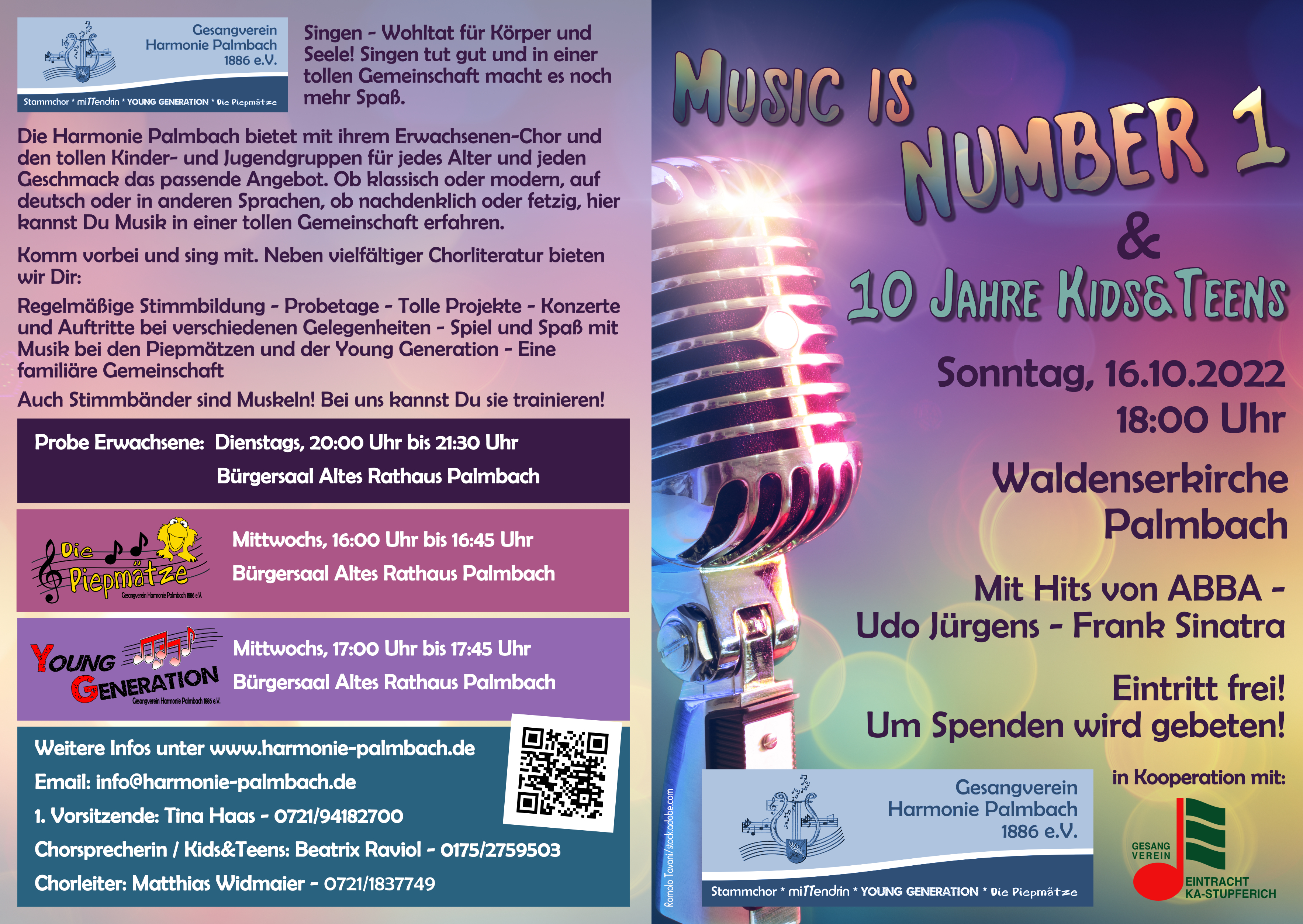 Music is Number One -  10 Jahre Kids&Teens - Konzert in der Waldenserkirche / Foto: Beatrix Raviol/Romolo Tavani/stock.adobe.com