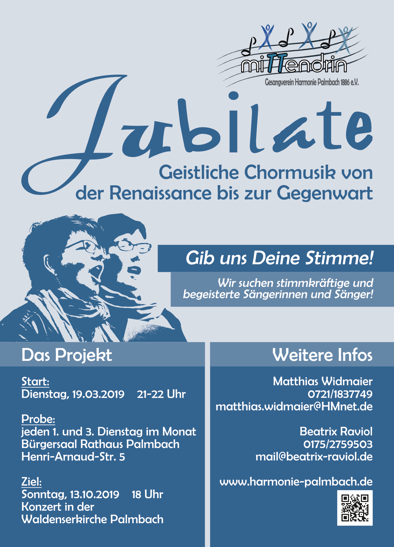 Jubilate - Geistliche Chormusik von der Renaissance bis zur Gegenwart